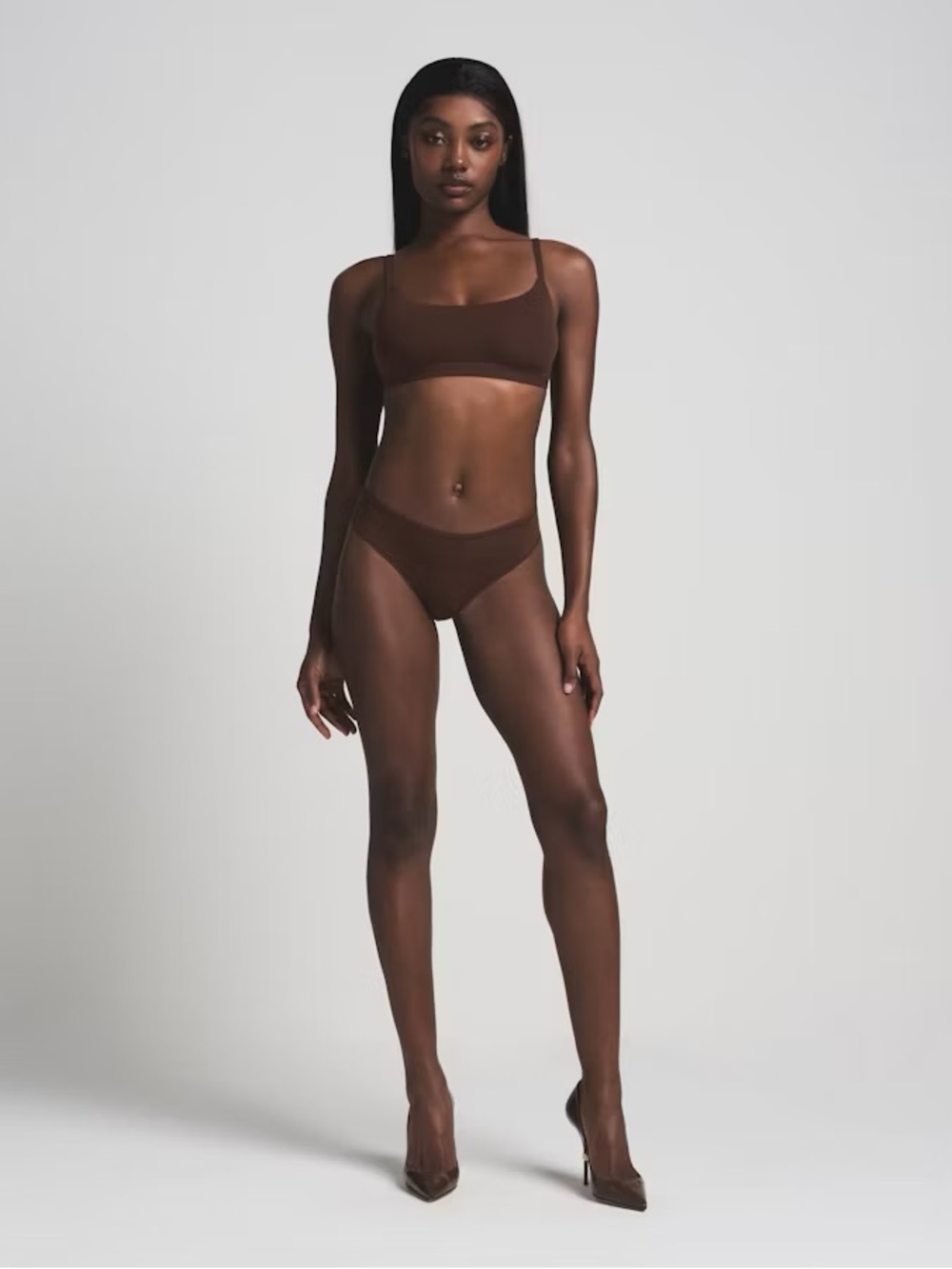 SKIMS FITS EVERYBODY Scoop Bralette Cocoa S